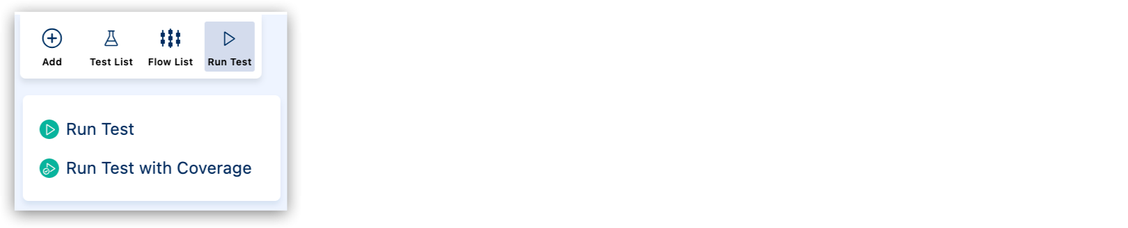 キャンバスからテストを実行