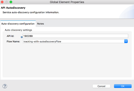 API の自動検出設定を表示するフォーム