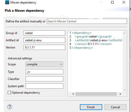 JAR ファイルが追加されている [Maven dependency (Maven 連動関係)] ウィンドウ